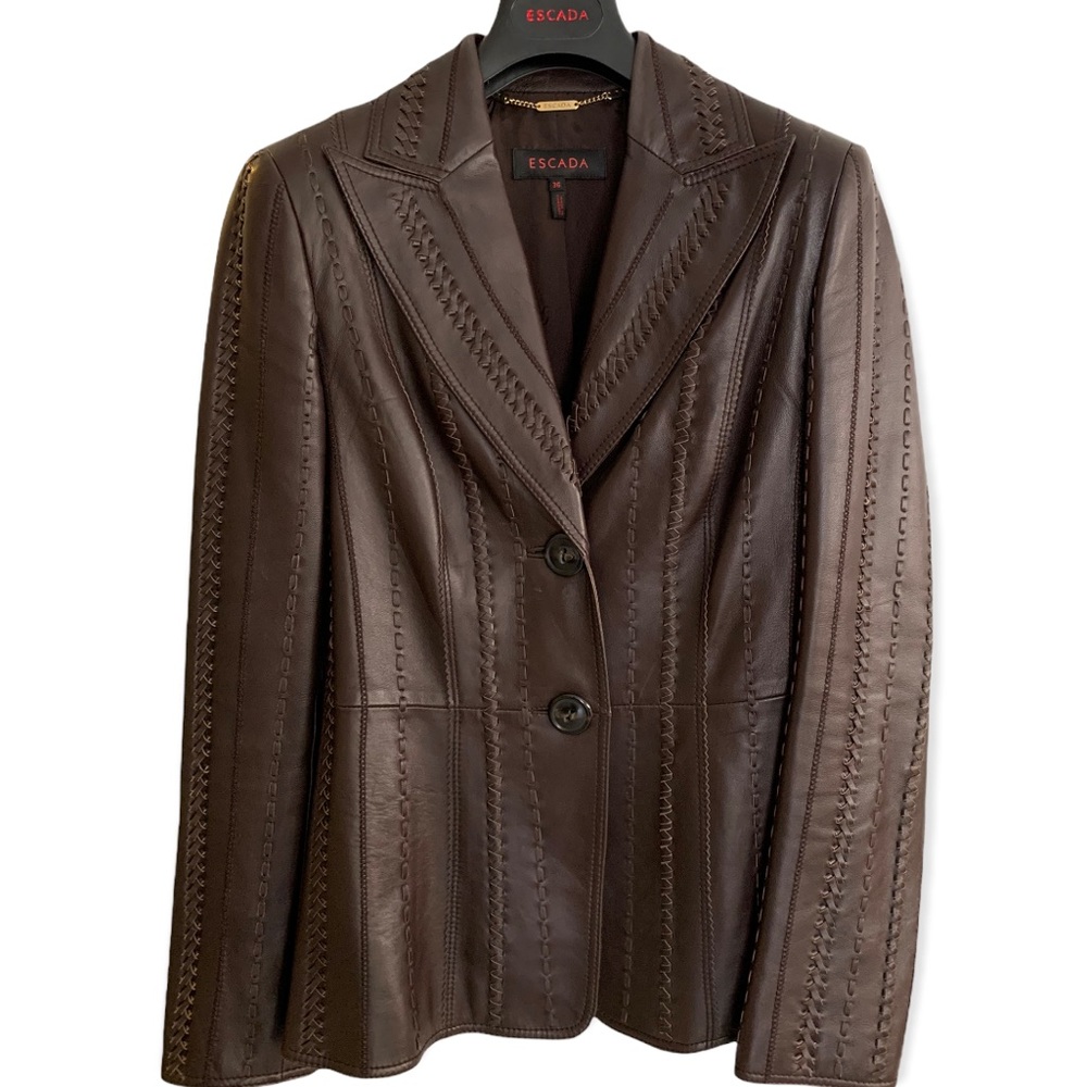 Lamb skin Escada Leather Blazer Almost New